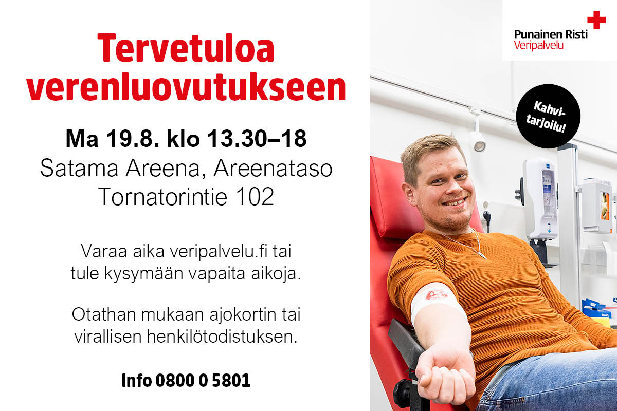 Verenluovutus Kotka Satama Areena