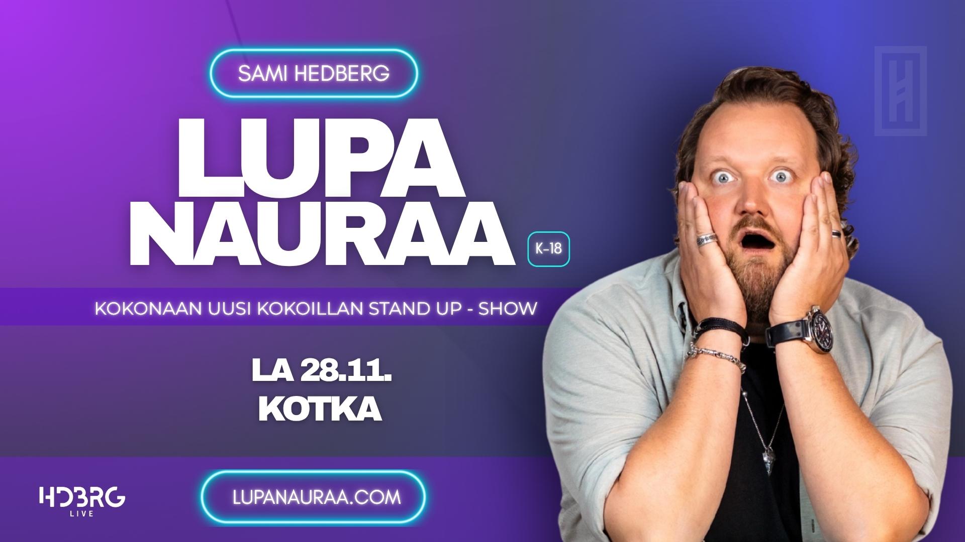 Sami Hedberg Lupa nauraa Kotkan Satama Areenalla 28.11.2026