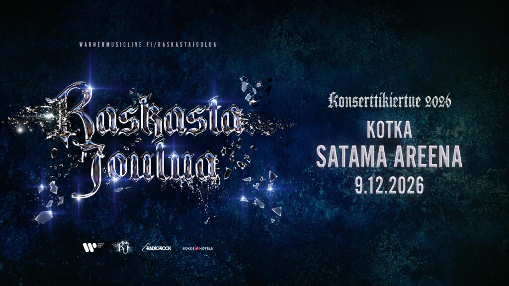 Raskasta Joulua -konsertti Kotkan Satama Areenalla 9.12.2026