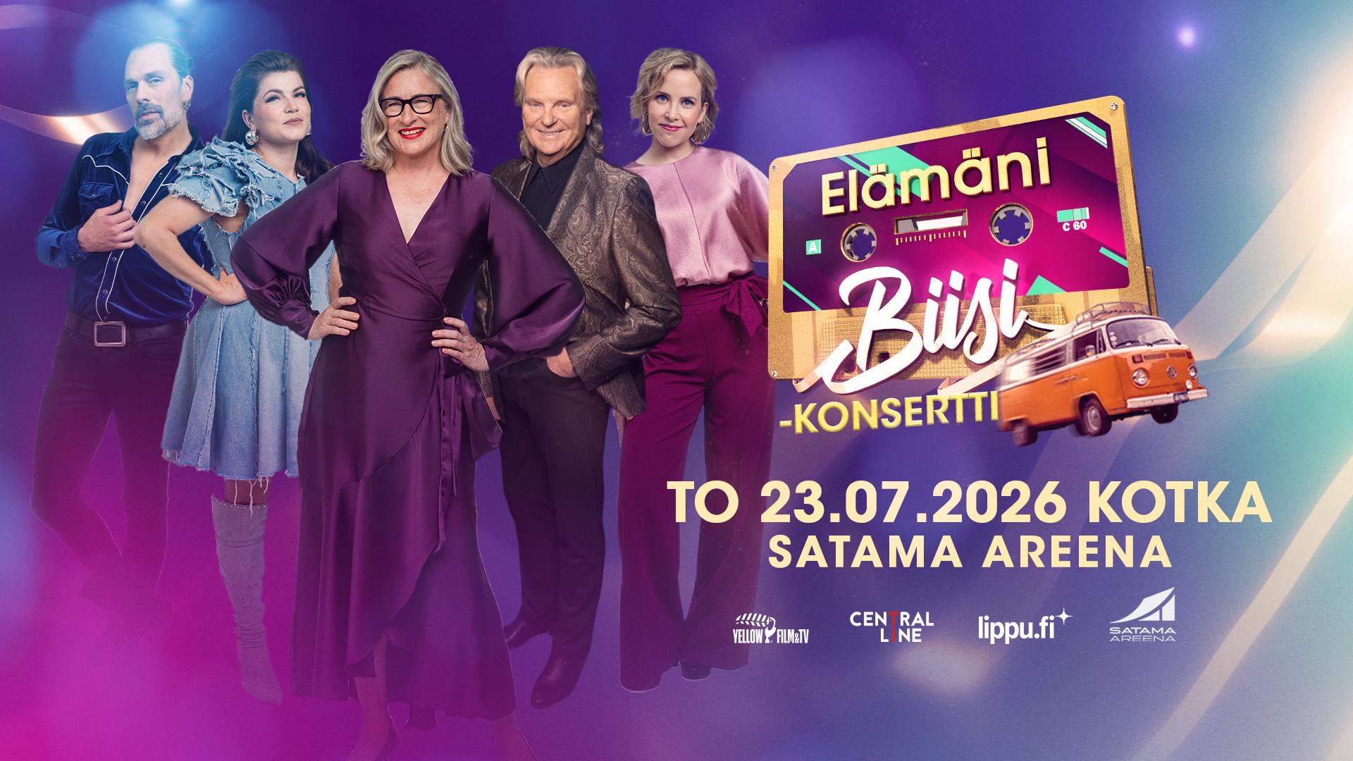 Elämäni Biisi -konsertti Kotkan Satama Areenalla Meripäivillä 23.7.2026