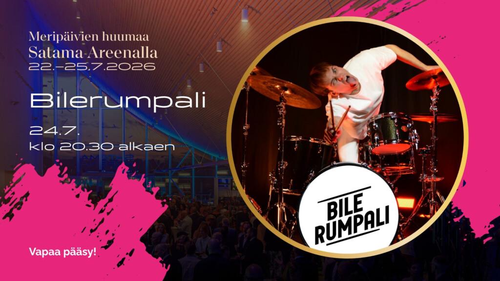 Bilerumpali Satama Areenalla Kotkan Meripäivillä 24.7.2026