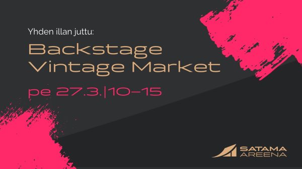Yhden illan juttu Backstage Vintage Market Satama Areenalla 27.3.2026