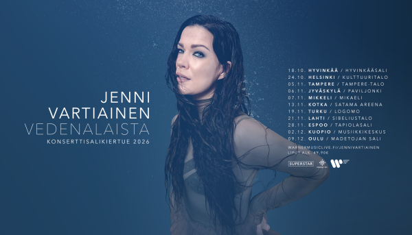 Jenni Vartiainen Vedenalaista-konsertti Kotka Satama Areena 13.11.2026