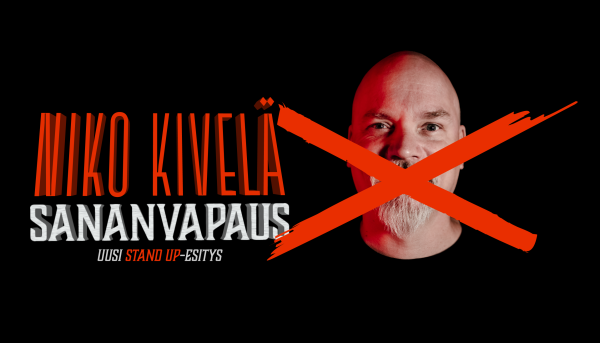 Niko Kivelä Sananvapaus stand up -esitys Satama Areenalla 4.12.2026